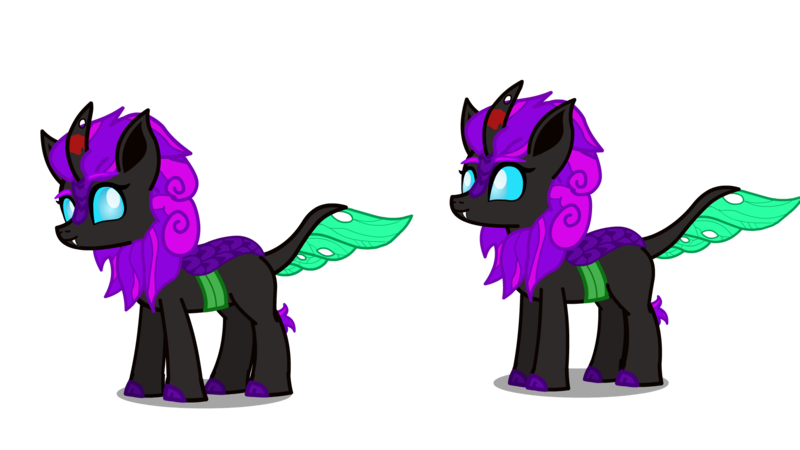 Size: 1920x1080 | Tagged: safe, artist:sp3ctrum-ii, derpibooru import, oc, oc:canthus, unofficial characters only, changeling, kirin, commision, image, kirin changeling, kirin oc, model, png, solo