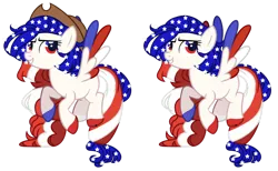 Size: 1280x791 | Tagged: safe, artist:savannah-london, derpibooru import, oc, oc:america, ponified, unofficial characters only, pegasus, pony, country, female, hat, image, nation ponies, png, simple background, transparent background, united states