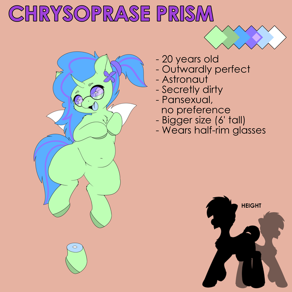 Size: 5000x5000 | Tagged: safe, artist:burninggryphon, derpibooru import, oc, oc:chrysoprase prism, unofficial characters only, changeling, changeling oc, female, glasses, image, png, reference sheet, simple background, solo