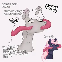 Size: 1600x1600 | Tagged: suggestive, artist:artsypaws, derpibooru import, oc, oc:artsypaws, alicorn, earth pony, pegasus, pony, unicorn, commission, curved horn, derpibooru exclusive, drool, drool string, female, g4, glasses, horn, image, jpeg, male, mare, paypal, photo, round glasses, salivating, solo, stallion, tentacles, throat, throat bulge, throat fuck, ych example, your character here