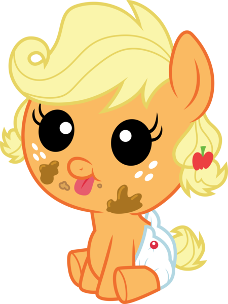 Size: 3000x4004 | Tagged: safe, artist:cloudy glow, derpibooru import, applejack, pony, apple family reunion, baby, babyjack, cute, foal, g4, image, jackabetes, png, simple background, solo, transparent background, vector, younger