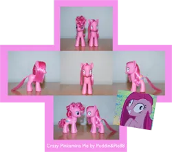 Size: 1960x1735 | Tagged: safe, artist:puddin&pie88, derpibooru import, pinkie pie, earth pony, curly hair, customized toy, g4, image, insanity, irl, photo, pinkamena diane pie, png, simple background, straight hair, toy, transparent background