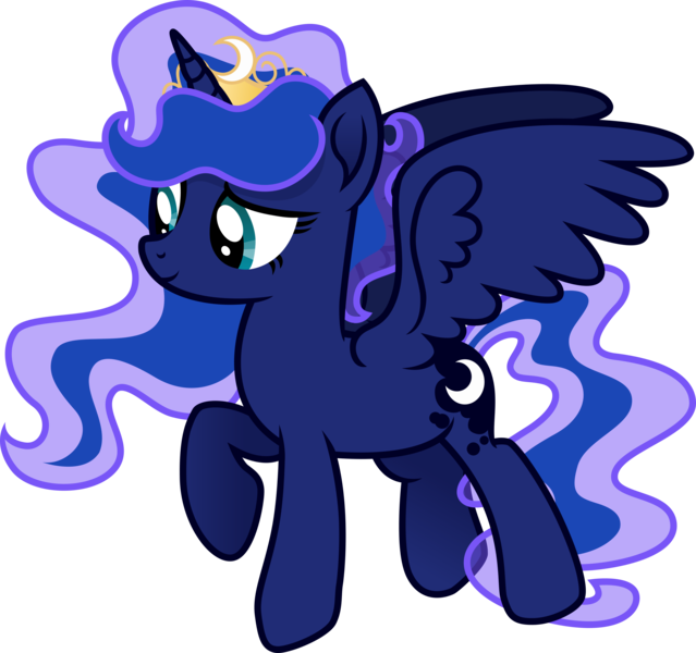 Size: 3064x2879 | Tagged: safe, artist:cirillaq, derpibooru import, princess luna, pony, alternate hairstyle, high res, image, jewelry, png, simple background, solo, tiara, transparent background, vector
