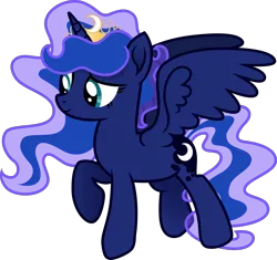 Size: 3064x2879 | Tagged: safe, artist:cirillaq, derpibooru import, princess luna, pony, alternate hairstyle, high res, image, jewelry, png, simple background, solo, tiara, transparent background, vector