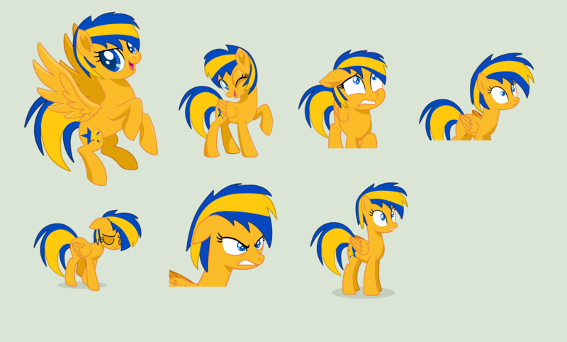 Size: 5872x3536 | Tagged: safe, artist:stephen-fisher, derpibooru import, oc, oc:flare spark, unofficial characters only, pegasus, expressions, facial expressions, female, image, png, solo