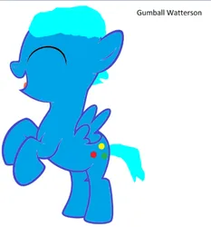 Size: 458x492 | Tagged: safe, derpibooru import, oc, ponified, pegasus, pony, candy, female, filly, foal, food, gumball, gumball watterson, image, jpeg, pegasus oc, the amazing world of gumball, wings