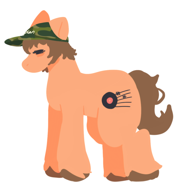 Size: 961x984 | Tagged: safe, artist:clandestine, derpibooru import, ponified, earth pony, pony, baseball cap, brown mane, brown tail, cap, derpibooru exclusive, eyes closed, fall out boy, hat, image, lineless, male, orange coat, patrick stump, png, sideburns, simple background, solo, tail, tired, transparent background, unshorn fetlocks