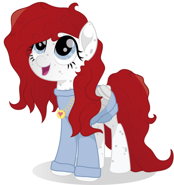 Size: 9055x9633 | Tagged: safe, artist:joemasterpencil, derpibooru import, oc, oc:angelique, unofficial characters only, pegasus, pony, absurd resolution, clothes, female, freckles, image, jewelry, looking up, mare, movie accurate, necklace, png, simple background, solo, sweater, transparent background, vector