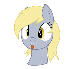 Size: 491x468 | Tagged: safe, artist:ricy, ponerpics import, derpy hooves, pegasus, pony, female, image, mare, png, tongue out, whiskers