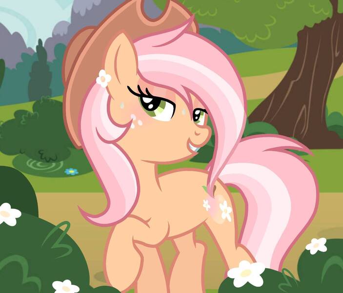 Size: 1429x1220 | Tagged: safe, artist:cstrawberrymilk, derpibooru import, oc, oc:peachy flowers, earth pony, pony, female, hat, image, jpeg, mare, solo