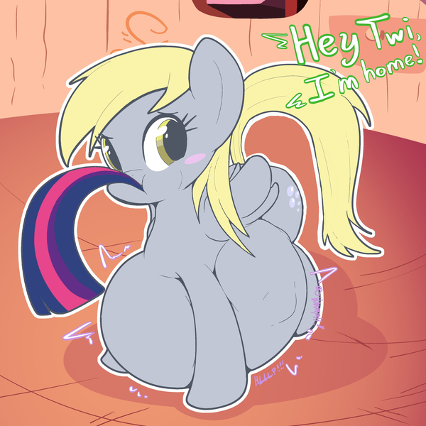 Size: 3000x3000 | Tagged: questionable, artist:andeddo3boo, derpibooru import, edit, derpy hooves, twilight sparkle, pegasus, pony, belly, belly on floor, big belly, cannibalism, derpypred, digital art, female, fetish, forced, g4, huge belly, image, implied spike, mare, muffled words, offscreen character, oral vore, outline, png, preylight, vore, white outline