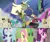 Size: 1280x1080 | Tagged: safe, derpibooru import, edit, edited screencap, screencap, big macintosh, discord, fluttershy, rarity, spike, sugar belle, draconequus, dragon, earth pony, pegasus, skeleton pony, unicorn, dungeons and discords, hard to say anything, she talks to angel, the ticket master, arrow, beard, bedroom eyes, bone, bow (weapon), bow and arrow, captain wuzz, cutout, discoshy, facial hair, female, g4, garbuncle, hat, helmet, horn, image, imported from derpibooru, magic staff, male, png, race swap, shipping, sir mcbiggen, skeleton, sparity, straight, sugarmac, sword, unicorn big mac, weapon, wizard hat