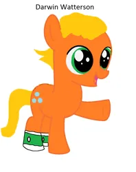 Size: 832x1048 | Tagged: safe, derpibooru import, oc, ponified, unofficial characters only, earth pony, pony, bubble, clothes, colt, darwin watterson, earth, earth pony oc, foal, happy, image, male, male oc, png, simple background, sock, socks, solo, the amazing world of gumball, white background