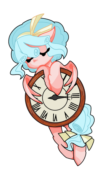 Size: 2160x3840 | Tagged: safe, alternate version, artist:明落落落落落, derpibooru import, cozy glow, pegasus, pony, clock, eyes closed, female, filly, foal, image, png, simple background, solo, transparent background