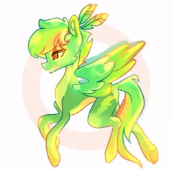 Size: 929x929 | Tagged: safe, artist:kingdom, derpibooru import, oc, unofficial characters only, pegasus, pony, full body, green coat, image, jpeg, pegasus oc, side view, solo, wings