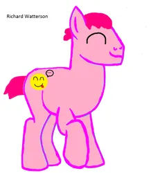 Size: 1024x1173 | Tagged: safe, derpibooru import, oc, ponified, unofficial characters only, earth pony, food pony, original species, pony, buff, earth, earth pony oc, father, food, happy, image, male, male oc, muscles, png, richard watterson, simple background, solo, stallion, stallion oc, the amazing world of gumball, white background