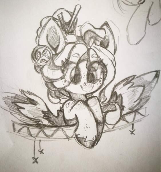 Size: 1013x1080 | Tagged: safe, artist:kingdom, derpibooru import, oc, unofficial characters only, pegasus, pony, image, jpeg, pegasus oc, pencil drawing, smiling, solo, traditional art, wings