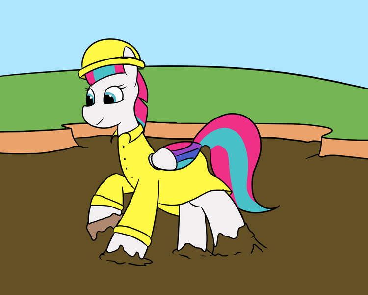 Size: 2000x1600 | Tagged: safe, artist:amateur-draw, derpibooru import, zipp storm, pegasus, pony, g5, female, hat, image, mare, mud, png, pvc, raincoat, solo, solo female, wet and messy, wings