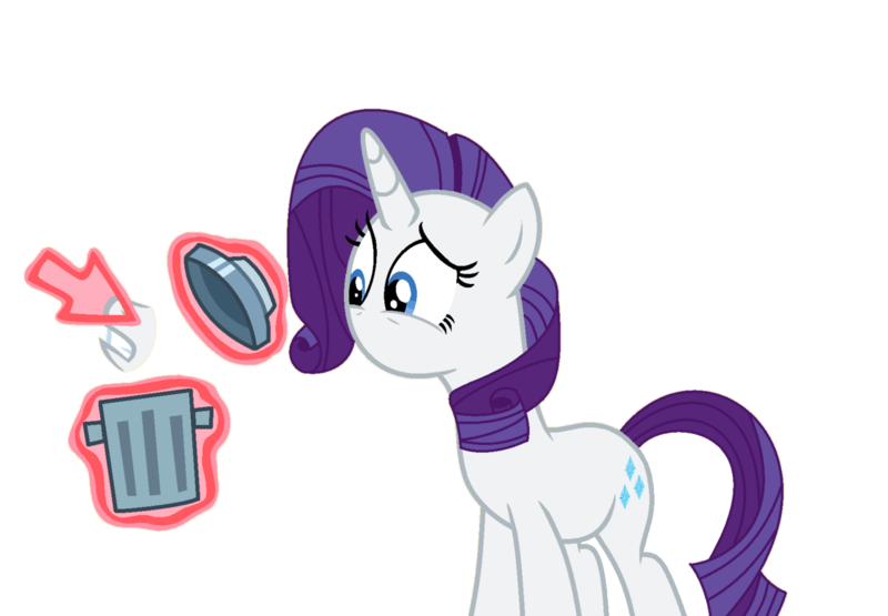Size: 1278x887 | Tagged: safe, artist:brightstar40k, derpibooru import, rarity, pony, unicorn, magic duel, cursor, female, g4, horn, image, mare, no mouth, png, simple background, solo, transparent background, trash can