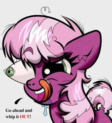 Size: 1000x1100 | Tagged: safe, artist:scandianon, derpibooru import, cheerilee, earth pony, pony, crazy face, dialogue, drool, eye bulging, faic, female, image, licking, licking lips, mare, messy mane, open mouth, open smile, png, raised tail, smiling, tail, tongue out