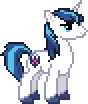 Size: 88x104 | Tagged: artist needed, safe, derpibooru import, shining armor, pony, unicorn, animated, blinking, desktop ponies, facing right, g4, gif, horn, image, male, pixel art, solo, sprite, stallion