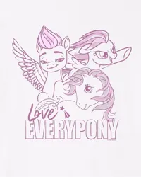 Size: 691x863 | Tagged: safe, derpibooru import, official, glory, rainbow dash, zipp storm, pegasus, pony, unicorn, g1, g5, my little pony: make your mark, black background, bow, clothes, cutie mark, facts, female, g4, generation leap, horn, image, jacket, jpeg, long sleeved shirt, long sleeves, mare, merchandise, multiple characters, op has a point, op is a swan, op is right, pose, race, shirt, simple background, tail, tail bow, white background