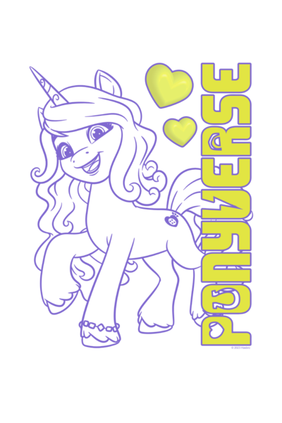Size: 800x1200 | Tagged: safe, derpibooru import, official, izzy moonbow, pony, unicorn, g5, my little pony: a new generation, my little pony: make your mark, design, female, heart, horn, image, mare, merchandise, png, simple background, solo, text, transparent background