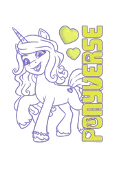 Size: 800x1200 | Tagged: safe, derpibooru import, official, izzy moonbow, pony, unicorn, g5, my little pony: a new generation, my little pony: make your mark, design, female, heart, horn, image, mare, merchandise, png, simple background, solo, text, transparent background