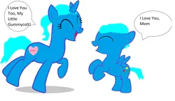 Size: 5136x2976 | Tagged: safe, artist:memeartboi, derpibooru import, oc, ponified, unofficial characters only, pegasus, pony, unicorn, candy, colt, family, female, female oc, foal, food, gumball, gumball watterson, happy, heart, horn, image, kids, male, male oc, mare, mare oc, mom, mommy, mother, mother and child, mother and son, nicole watterson, parent, pegasus oc, png, simple background, solo, the amazing world of gumball, unicorn oc, white background, wings