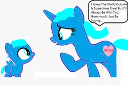 Size: 912x608 | Tagged: safe, artist:memeartboi, derpibooru import, oc, ponified, unofficial characters only, pegasus, pony, unicorn, candy, colt, encouragement, encouraging, family, female, female oc, foal, food, gumball, gumball watterson, happy, heart, horn, image, kids, male, male oc, mare, mare oc, mom, mommy, mother, mother and child, mother and son, motivation, motivational, nicole watterson, parent, pegasus oc, png, simple background, solo, the amazing world of gumball, unicorn oc, white background, wings