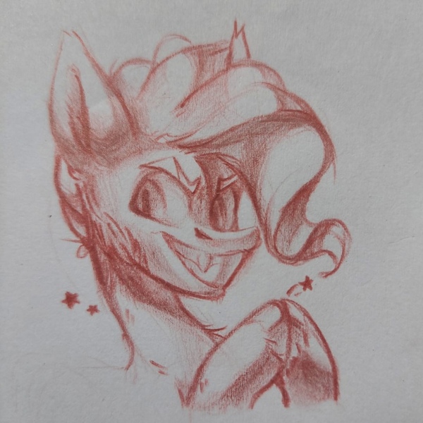 Size: 1080x1080 | Tagged: safe, artist:kingdom, derpibooru import, oc, unofficial characters only, pony, frown, grin, image, jpeg, pencil drawing, sketch, smiling, solo, traditional art