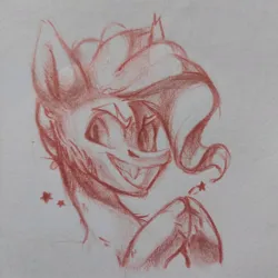 Size: 1080x1080 | Tagged: safe, artist:kingdom, derpibooru import, oc, unofficial characters only, pony, frown, grin, image, jpeg, pencil drawing, sketch, smiling, solo, traditional art