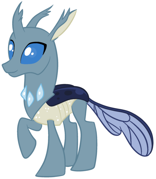 Size: 1647x1897 | Tagged: safe, derpibooru import, edit, vector edit, oc, oc:fret, unofficial characters only, changedling, changeling, blue eyes, image, png, simple background, transparent background, vector