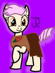 Size: 200x267 | Tagged: safe, artist:joeydr, derpibooru import, oc, oc:vanillaberry swirl, ponified, earth pony, food pony, original species, pony, clothes, dress, female, food, image, mare, png, solo