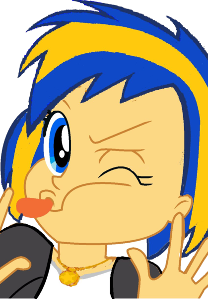 Size: 850x1216 | Tagged: safe, artist:mlpfan3991, derpibooru import, oc, oc:flare spark, unofficial characters only, equestria girls, female, g4, image, one eye closed, png, solo, tongue out, wink