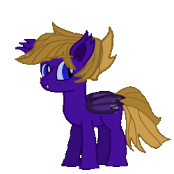 Size: 320x320 | Tagged: safe, artist:sp3ctrum-ii, derpibooru import, oc, oc:wing front, unofficial characters only, bat pony, animated, bat pony oc, bat wings, commission, eeee, gif, image, solo, squee, wings