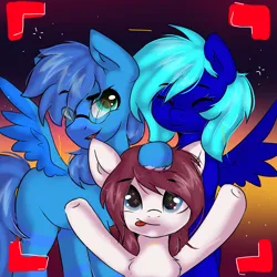 Size: 3000x3000 | Tagged: safe, artist:kristina, derpibooru import, oc, earth pony, pegasus, pony, unicorn, commission, horn, image, png, ych result