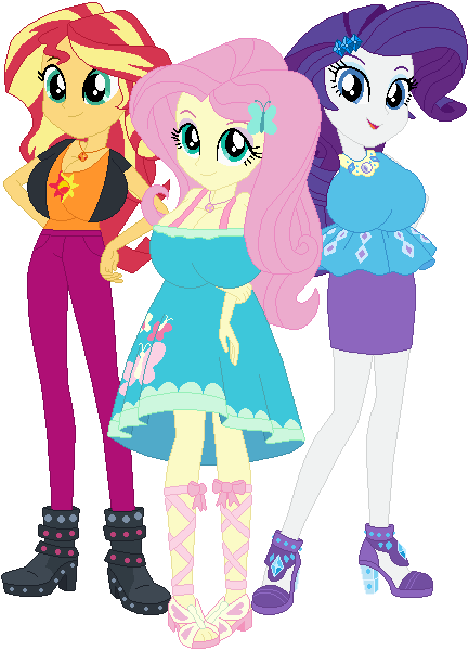 Size: 433x599 | Tagged: suggestive, artist:sturk-fontaine, derpibooru import, fluttershy, rarity, sunset shimmer, human, equestria girls, base used, breasts, busty fluttershy, busty rarity, busty sunset shimmer, g4, geode of empathy, geode of fauna, geode of shielding, image, magical geodes, png, simple background, white background