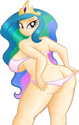 Size: 1870x2965 | Tagged: suggestive, artist:aleximusprime, derpibooru import, edit, princess celestia, human, ass, bedroom eyes, bra, breasts, busty princess celestia, butt, clothes, cropped, curvy, female, females only, g4, hourglass figure, huge butt, humanized, image, imminent nudity, large butt, lingerie, panties, pink bra, pink panties, pink underwear, png, seduction, seductive, seductive look, seductive pose, sexy, solo, solo female, striptease, stupid sexy celestia, sunbutt, the ass was fat, underwear, undressing, wide hips
