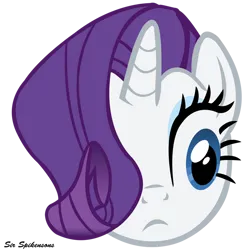 Size: 900x900 | Tagged: safe, artist:sirspikensons, derpibooru import, rarity, pony, unicorn, mmmystery on the friendship express, bust, female, g4, hair over one eye, horn, image, mare, png, simple background, solo, transparent background