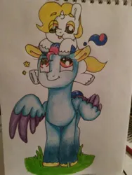 Size: 810x1080 | Tagged: safe, artist:dagych, derpibooru import, oc, unofficial characters only, pegasus, unicorn, 2021, horn, image, jpeg, pegasus oc, traditional art, unicorn oc, wings