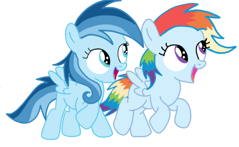 Size: 1400x863 | Tagged: safe, derpibooru import, oc, oc:ragtag, oc:shooting star, pegasus, pony, female, filly, foal, image, offspring, parent:rainbow dash, parent:soarin', parents:soarindash, png, siblings, simple background, transparent background, twins