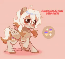 Size: 2356x2108 | Tagged: safe, artist:polkapop30, derpibooru import, oc, oc:marshmallow glimmer, pegasus, pony, base used, blushing, chest fluff, female, heart, heart eyes, image, jpeg, mare, simple background, solo, watermark, wingding eyes, winged hooves