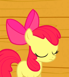 Size: 428x480 | Tagged: safe, derpibooru import, apple bloom, earth pony, pony, one bad apple, season 3, animated, female, filly, foal, g4, gif, image