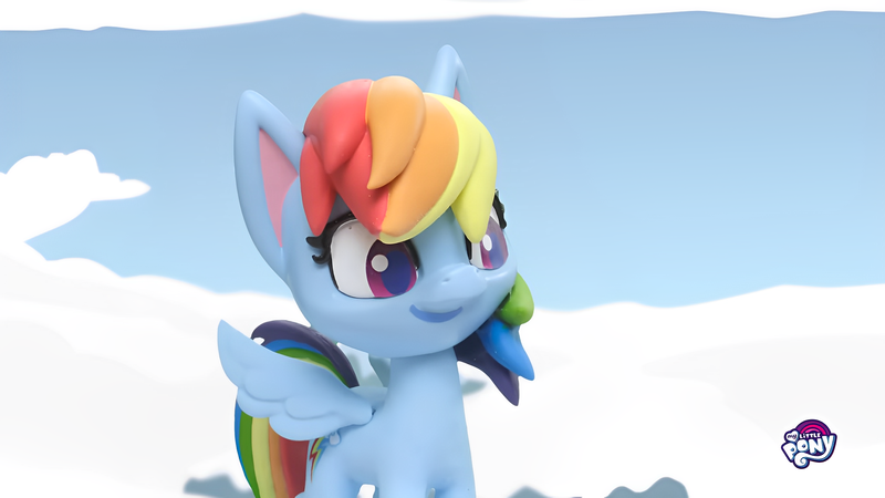 Size: 1920x1080 | Tagged: safe, derpibooru import, edit, edited screencap, screencap, rainbow dash, pegasus, pony, my little pony: pony life, my little pony: stop motion short, cute, g4, hasbro, hasbro logo, image, logo, png, smiling