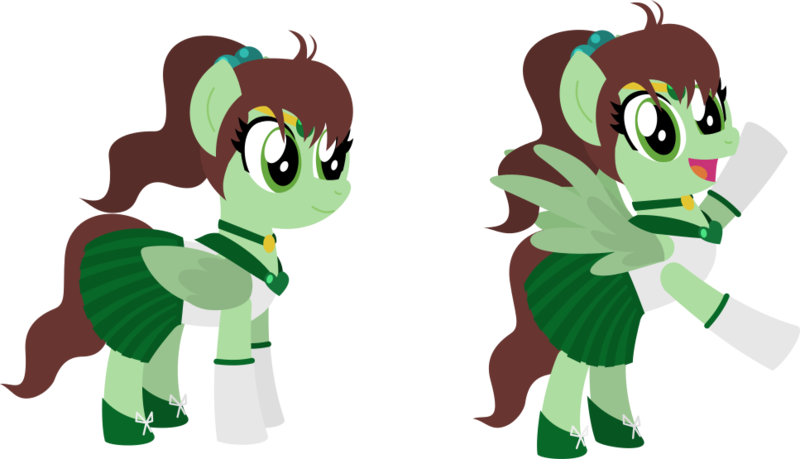 Size: 967x555 | Tagged: safe, artist:phantomarts, derpibooru import, ponified, pegasus, pony, clothes, hairband, image, kino makoto, png, sailor jupiter, sailor moon (series), sailor uniform, simple background, solo, transparent background, uniform