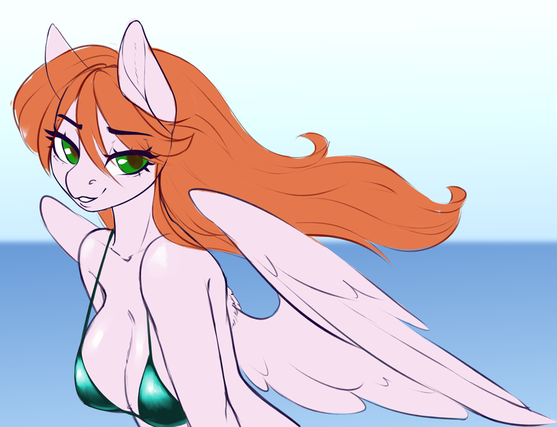 Size: 4374x3354 | Tagged: safe, artist:evlass, derpibooru import, oc, anthro, pegasus, commission, image, png, solo, ych sketch, your character here