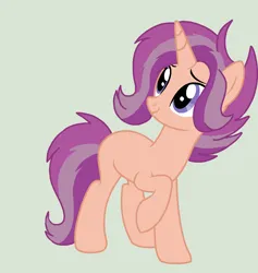 Size: 1244x1312 | Tagged: safe, artist:grellsutcliffbreanna, derpibooru import, unicorn, 2020, base used, fusion, fusion:scootaloo, fusion:starlight glimmer, green background, horn, image, png, simple background, solo