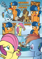 Size: 1920x2715 | Tagged: safe, artist:alexdti, derpibooru import, dumbbell, fluttershy, hoops, rainbow dash, oc, pegasus, pony, comic:how we met, female, filly, filly fluttershy, filly rainbow dash, image, png, younger