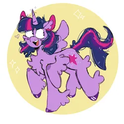 Size: 1280x1280 | Tagged: safe, artist:duskstars, derpibooru import, twilight sparkle, twilight sparkle (alicorn), alicorn, pony, abstract background, blushing, circle background, colored ears, female, fluffy, g4, heart, heart eyes, horn, image, mare, open mouth, open smile, png, smiling, solo, sparkles, spread wings, wingding eyes, wings